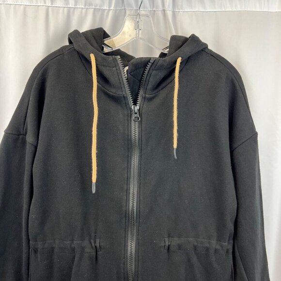 Zyia Active Womens Full Zip Sweatshirt Long Hoodie Jacket Black Size Medium - Picture 2 of 8